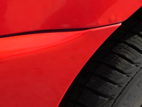 VW Polo 6N Stoßstange vorne 2-geteilte Frontstoßstange rot LP3G Stoßfänger +Nebe (186578)