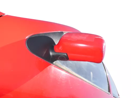 VW Polo 6N elektrisch elektrischer Spiegel Außenspiegel links rot LP3G (186582)