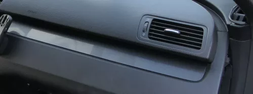 Passat 3C Verkleidung Abdeckung Dekor schwarz matt um Tacho Armaturenbrett (186686)