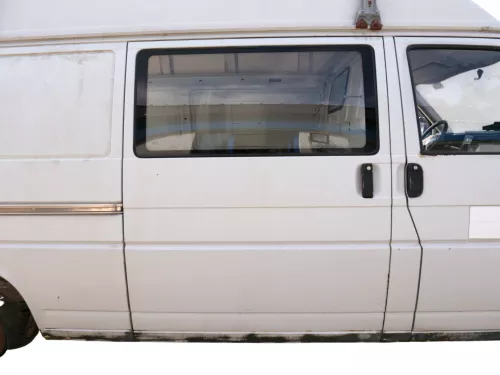T4 Transporter Tür rechts Schiebetür mit Scheibe Multivan Caravelle weiß R902
