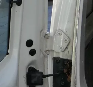 1x VW T% Scharniere für Tür für Flügeltür links hinten oben weiß