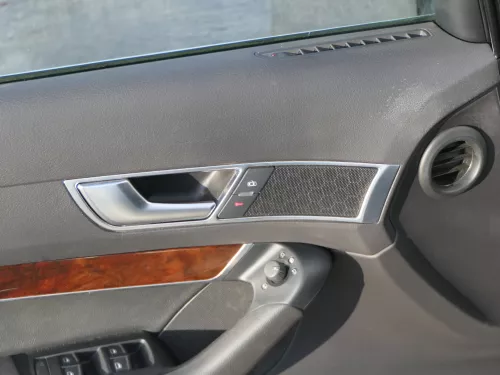 1x A6 4F Türverkleidung Verkleidung Tür vorne links schwarz Leder - Bose (187025)