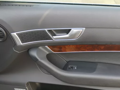 1x A6 4F Türverkleidung Verkleidung Tür vorne rechts schwarz Leder - Bose (187026)