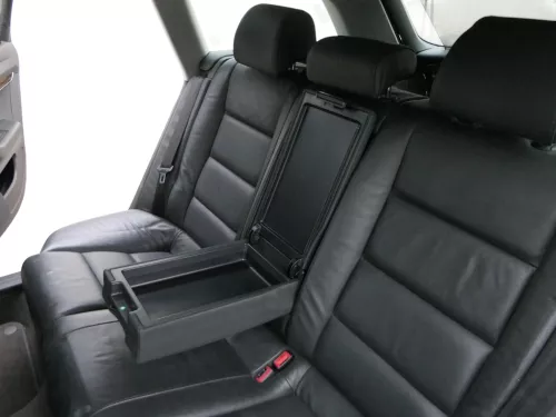 Aud A6 4F C6 Sitz Rückbank Rücksitzbank hinten 3-Punkt-Gurt schwarz Leder Milano (187036)