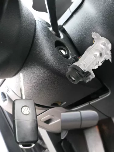 VW Tíguan 5N Zündschloß Schloß Zündung 1x Schlüssel Türschloß links