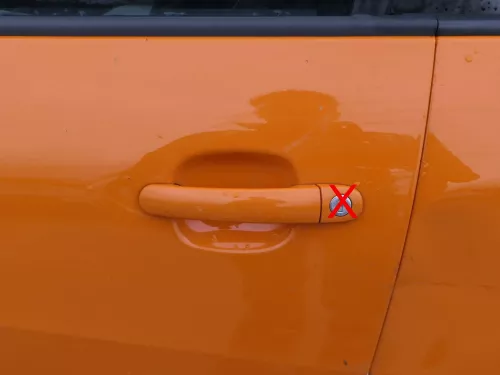 1x Polo Türgriff Tür Griff hinten/vorne links/rechts außen orange LP2C